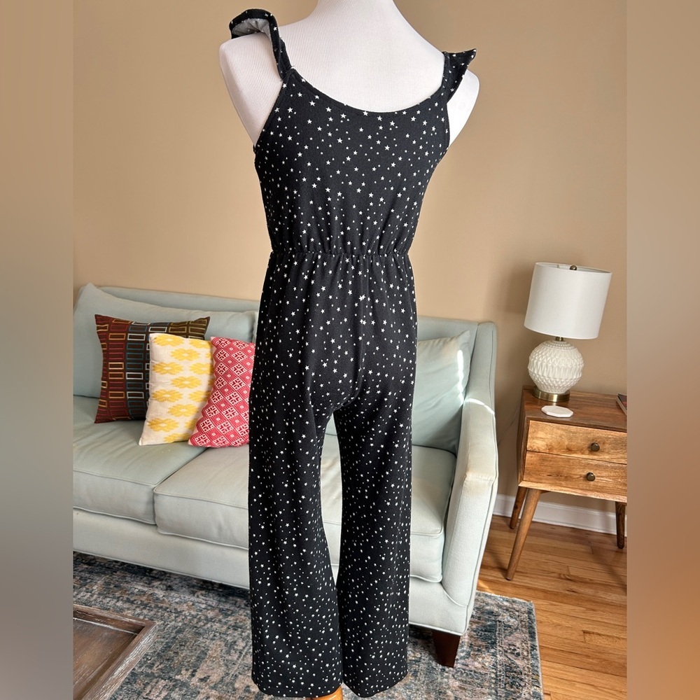 AQUA Girls Large 10/12 Star Print Jumpsuit Flare Leg Bloomingdale’s Exclusive - Picture 6 of 13